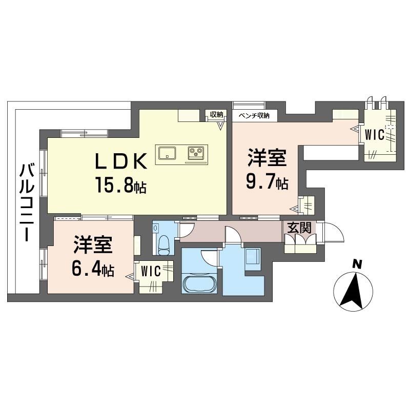 アリビオ 301号室 間取り