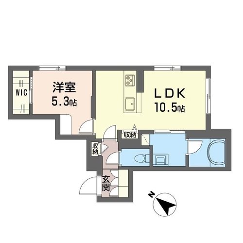ル・シエル 101号室 間取り
