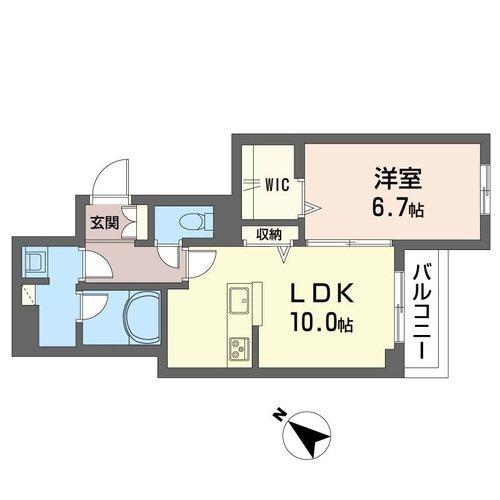 ル・シエル 202号室 間取り