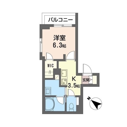 ル・シエル 203号室 間取り