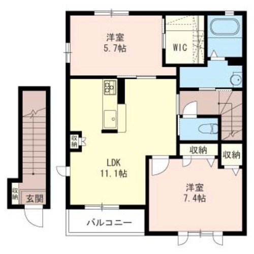 シャーメゾン坂ノ台 201号室 間取り