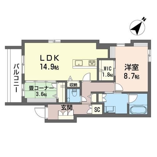 ウィズプラス浦和美園ウエストB棟  305号室 間取り