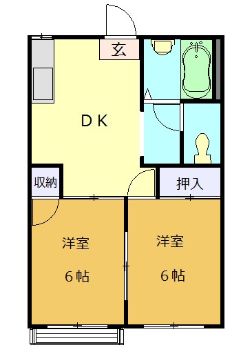 アベニュー前上 202号室 間取り