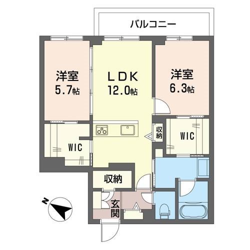 ウィズプラス東川口 106号室 間取り