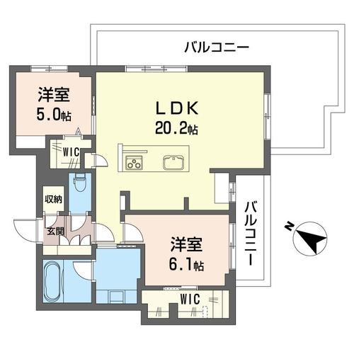 ウィズプラス東川口 402号室 間取り