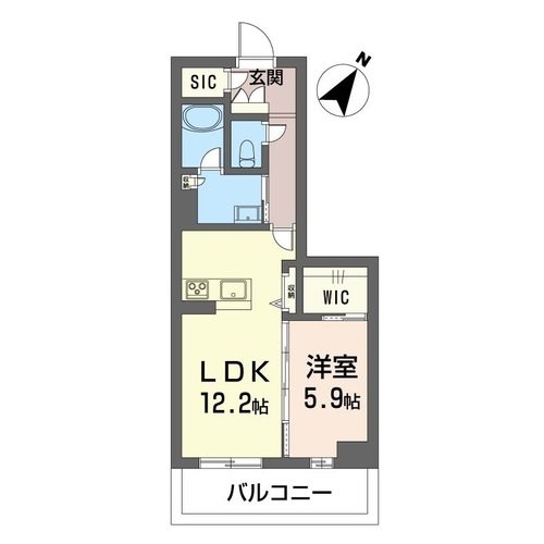 シモン ミソノ イースト 405号室 間取り