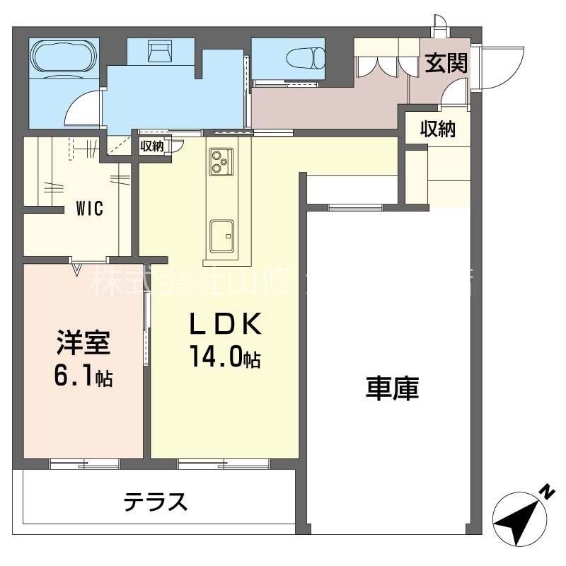 ソルシエール・エスト 103号室 間取り