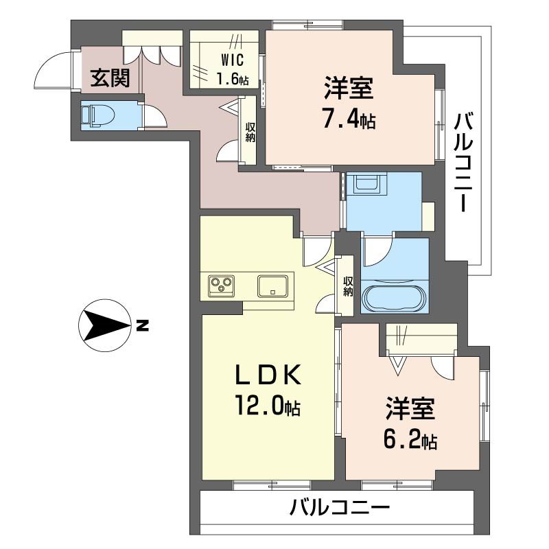 ラ　ベルヴィ 101号室 間取り