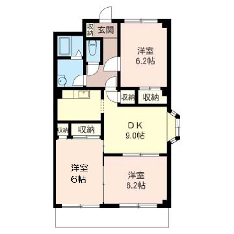 ジュネスアルプ 105号室 間取り