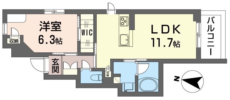 シャーメゾン55-1浦和 101号室 間取り