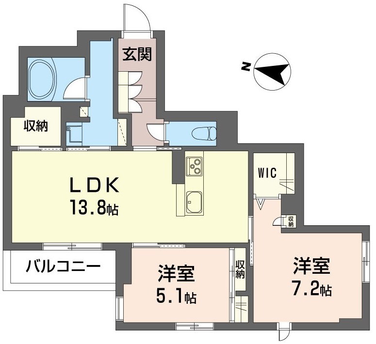 シャーメゾン55-1浦和 203号室 間取り