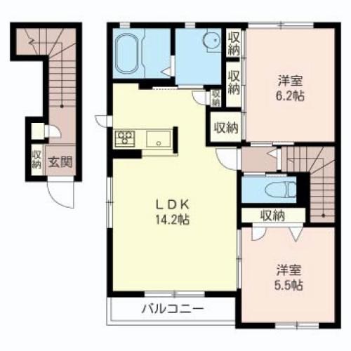 リヴィエールコートA 間取り