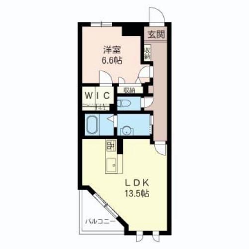 Aria-nops 213号室 間取り