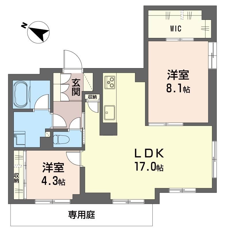 サン宮前 101号室 間取り