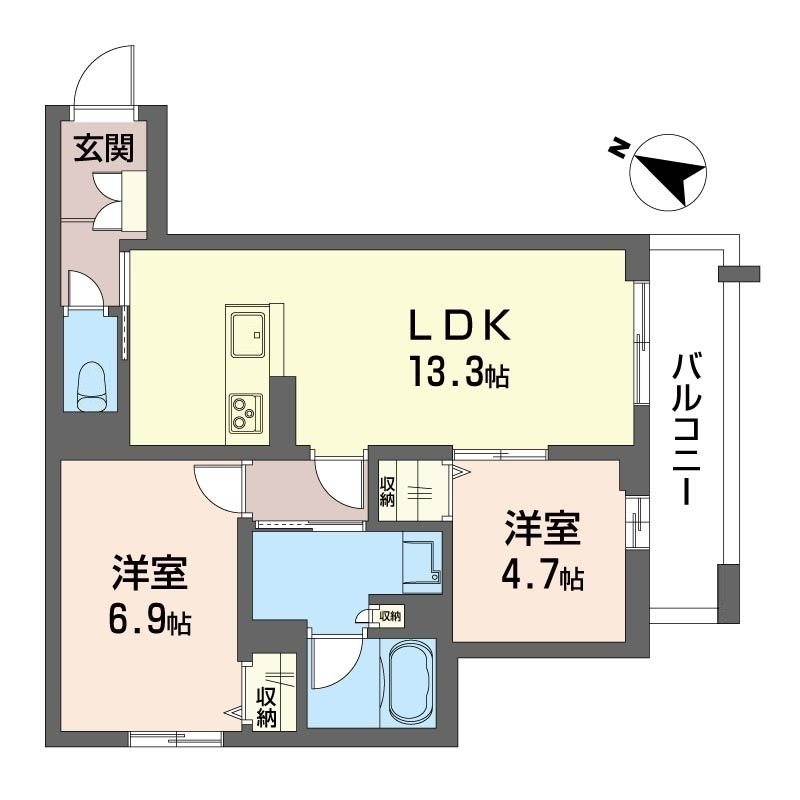 サン宮前 202号室 間取り