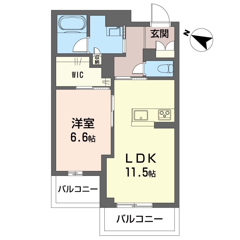 サン宮前 205号室 間取り