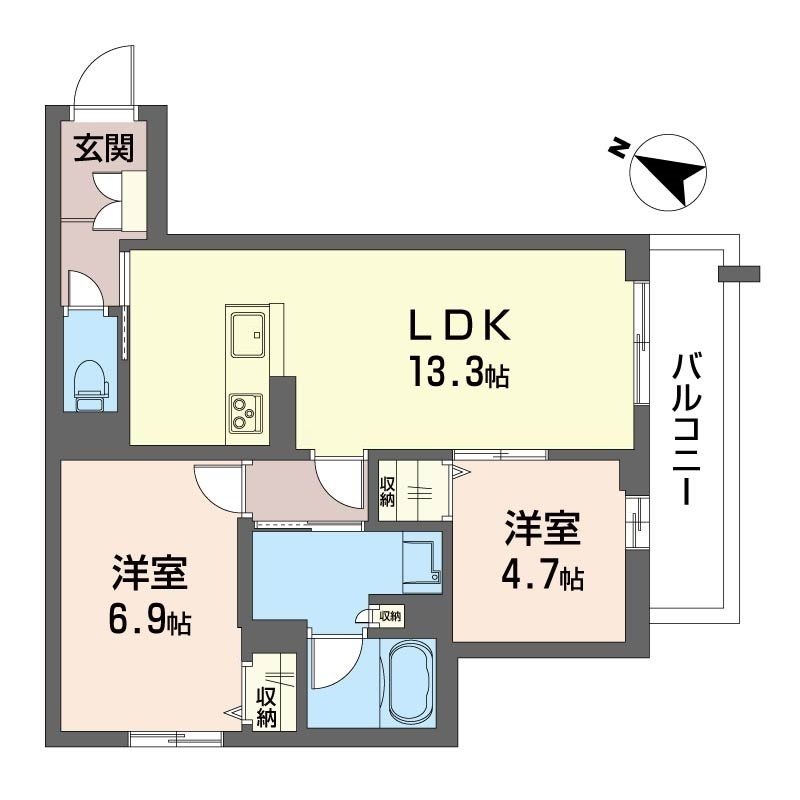 サン宮前 402号室 間取り