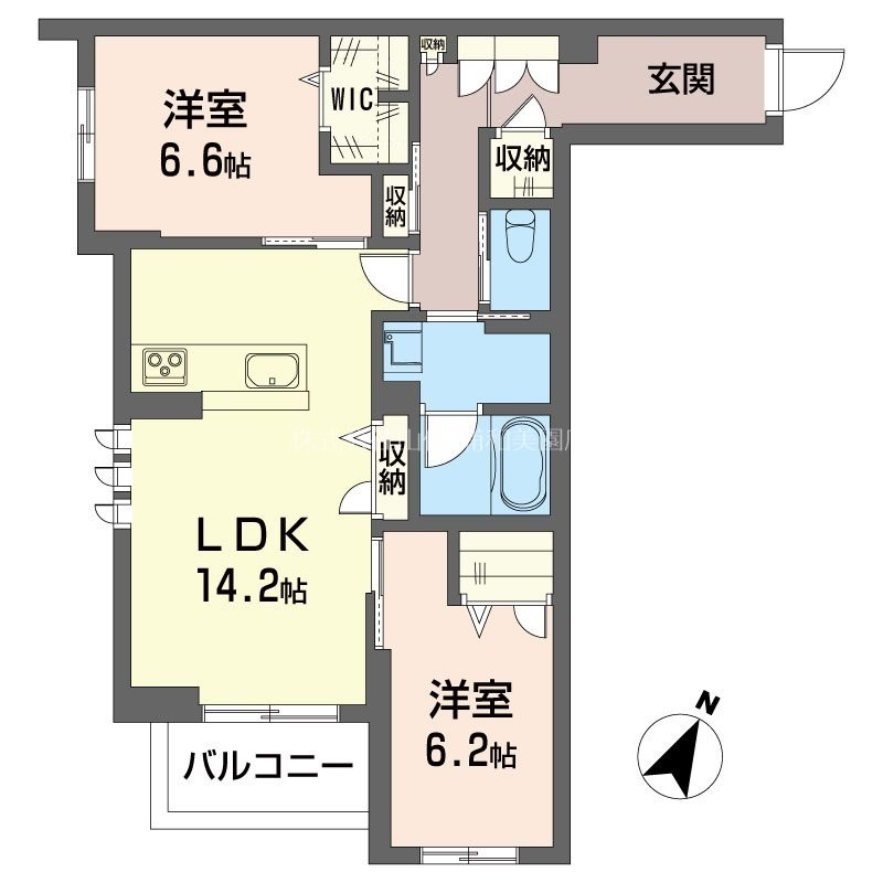 リヴァソーレ 102号室 間取り