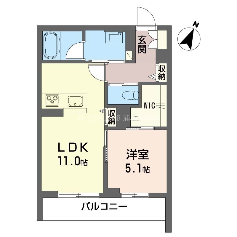 リヴァソーレ 103号室 間取り
