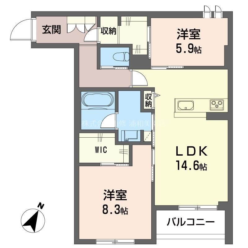 リヴァソーレ 205号室 間取り