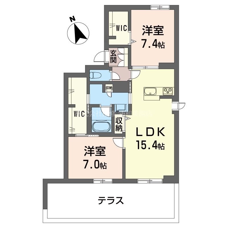 クオレール 102号室 間取り