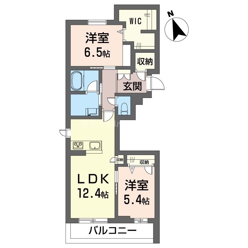クオレール 201号室 間取り