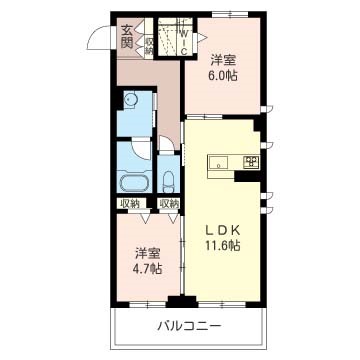 グリーンセント南浦和 202号室 間取り