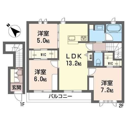 ディーブリーズ 202号室 間取り