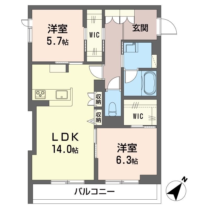 アピオン 105号室 間取り