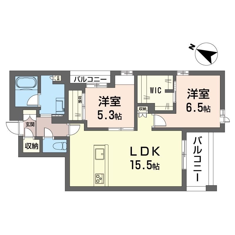 ロスマリーノ　東川口 201号室 間取り