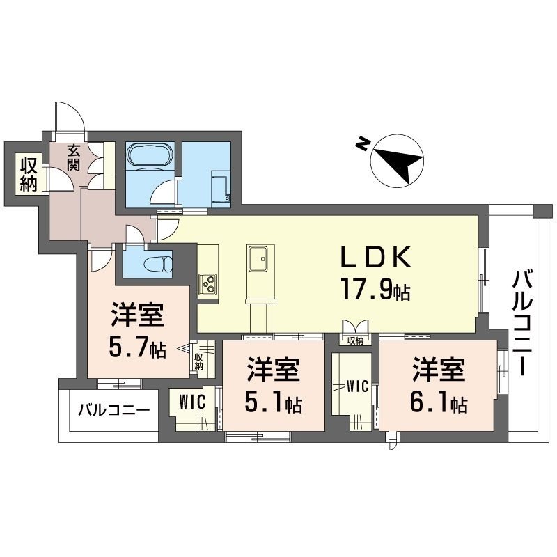 ロスマリーノ　東川口 202号室 間取り