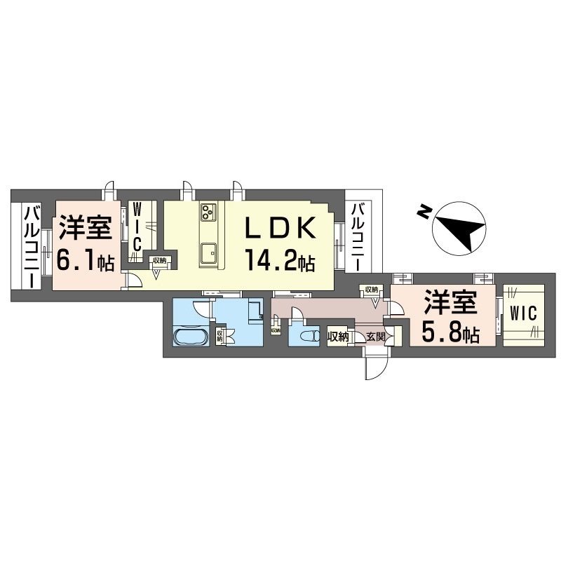 ロスマリーノ　東川口 306号室 間取り