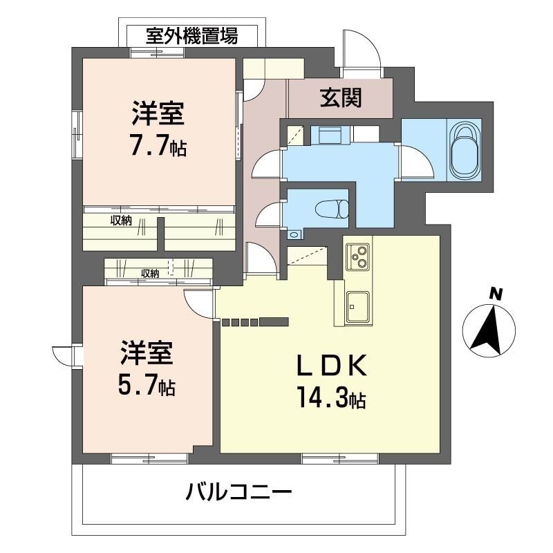 シエロエストレラード 402号室 間取り