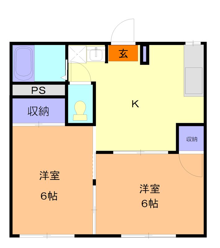 葉根木パークハウスB 101号室 間取り