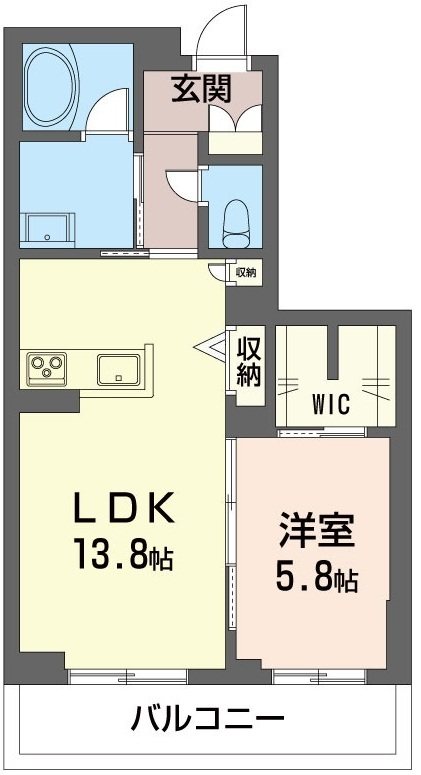 グリシーナ 101号室 間取り