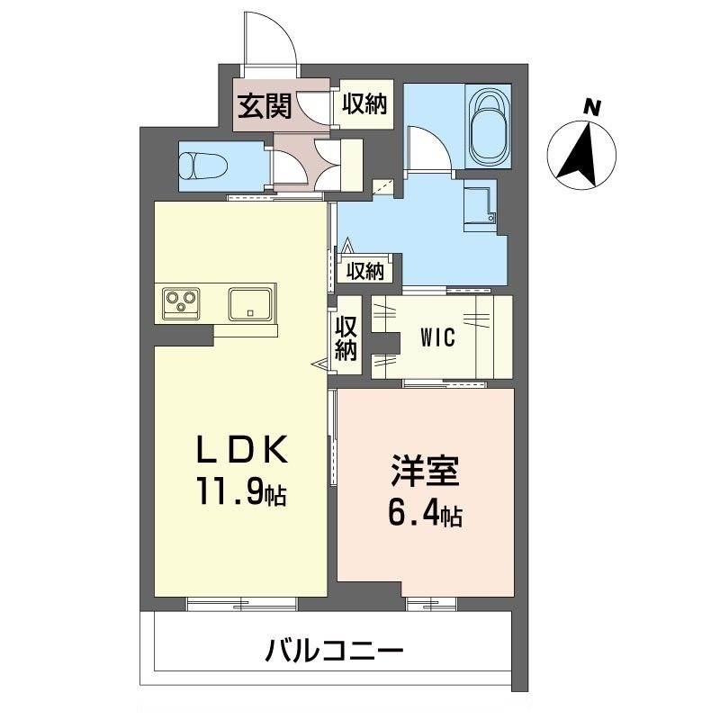シエロエストレラード 102号室 間取り