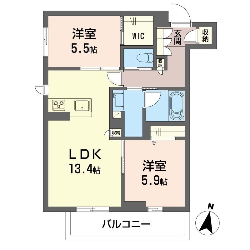 シエロエストレラード 103号室 間取り