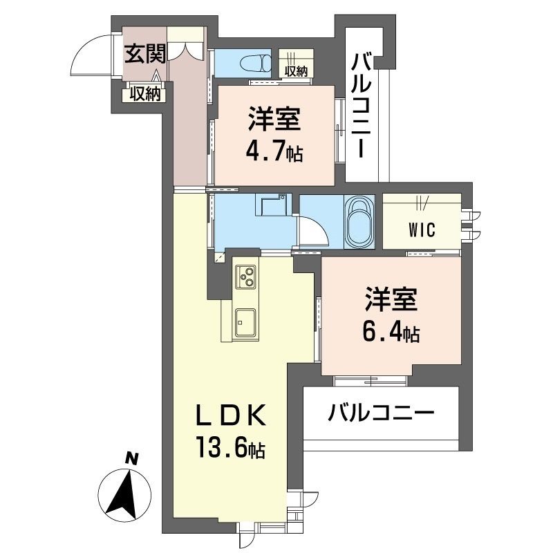 シエロエストレラード 202号室 間取り