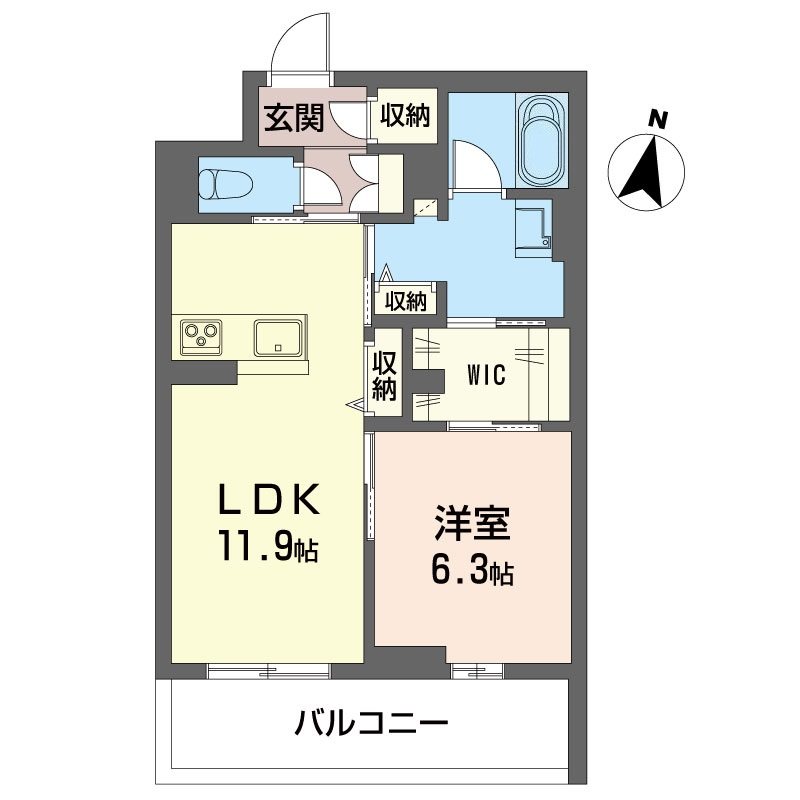 シエロエストレラード 203号室 間取り