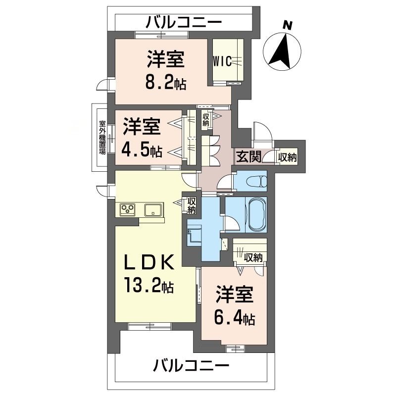シエロエストレラード 205号室 間取り