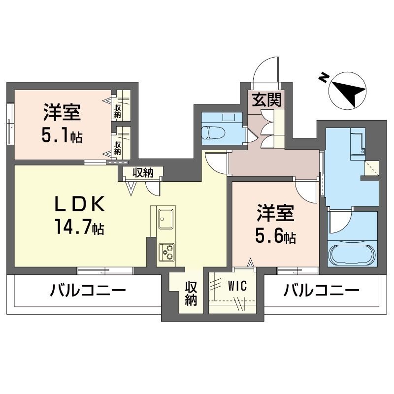 ジョイアスガード浦和美園 201号室 間取り