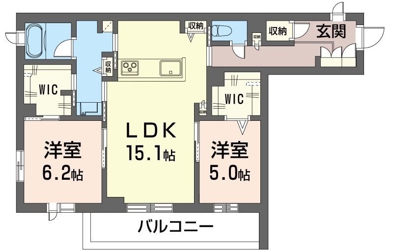 プレディーナ武蔵浦和 205号室 間取り