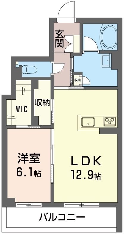 グリシーナ 102号室 間取り