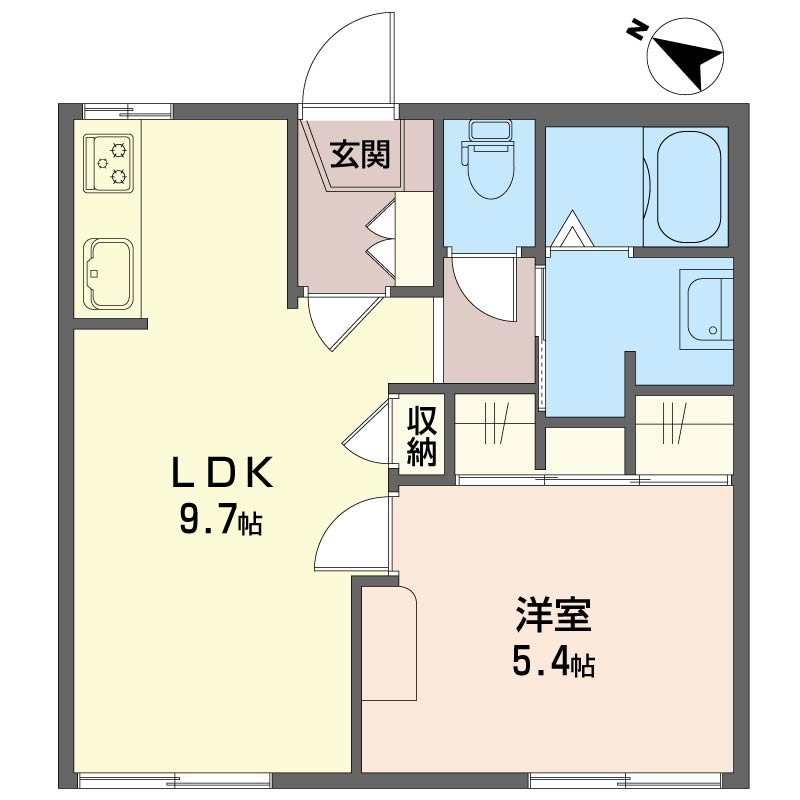 サンハイツ東川口Ｂ 202号室 間取り