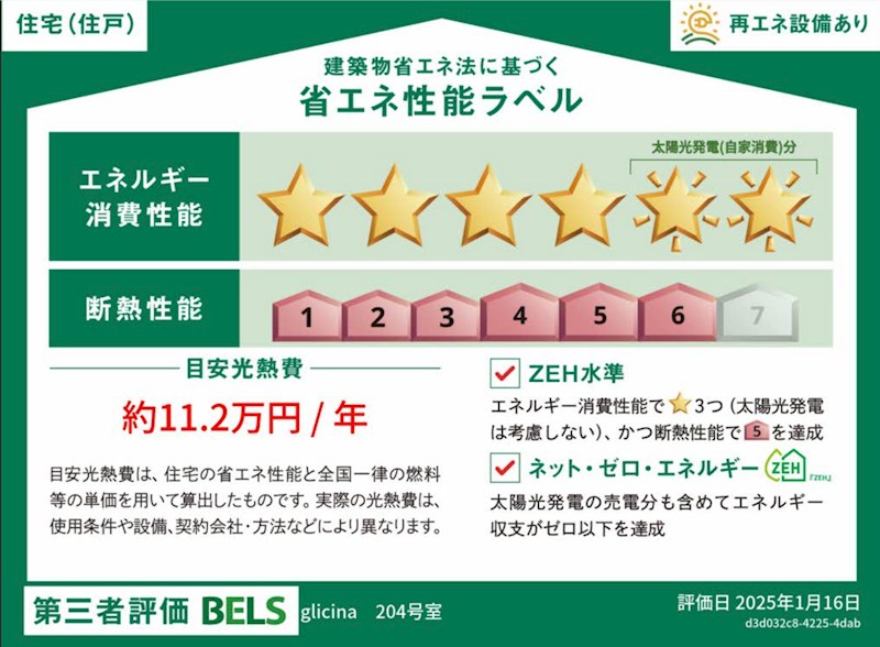 グリシーナ 省エネ性能ラベル