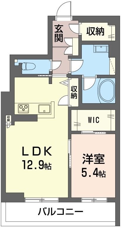 グリシーナ 302号室 間取り