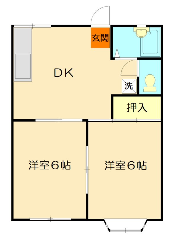 シャンボール内谷 106号室 間取り