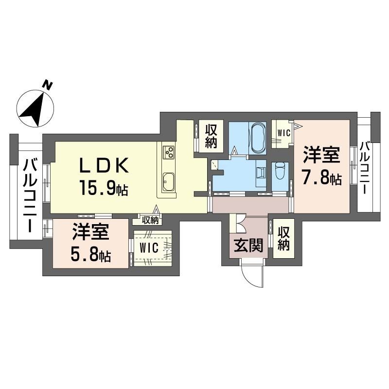 リリーフィア 203号室 間取り