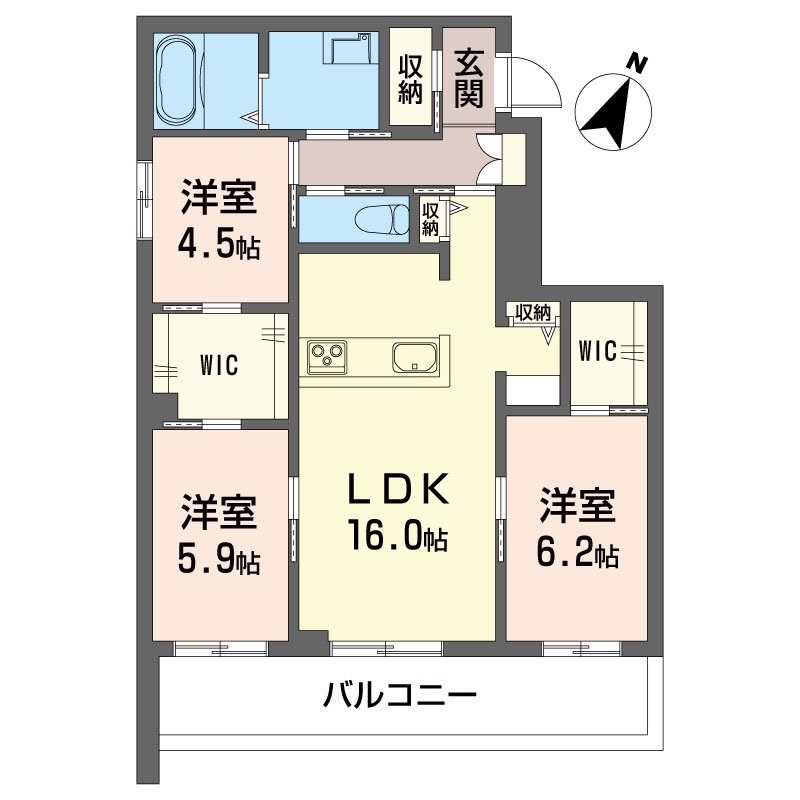 リリーフィア 302号室 間取り
