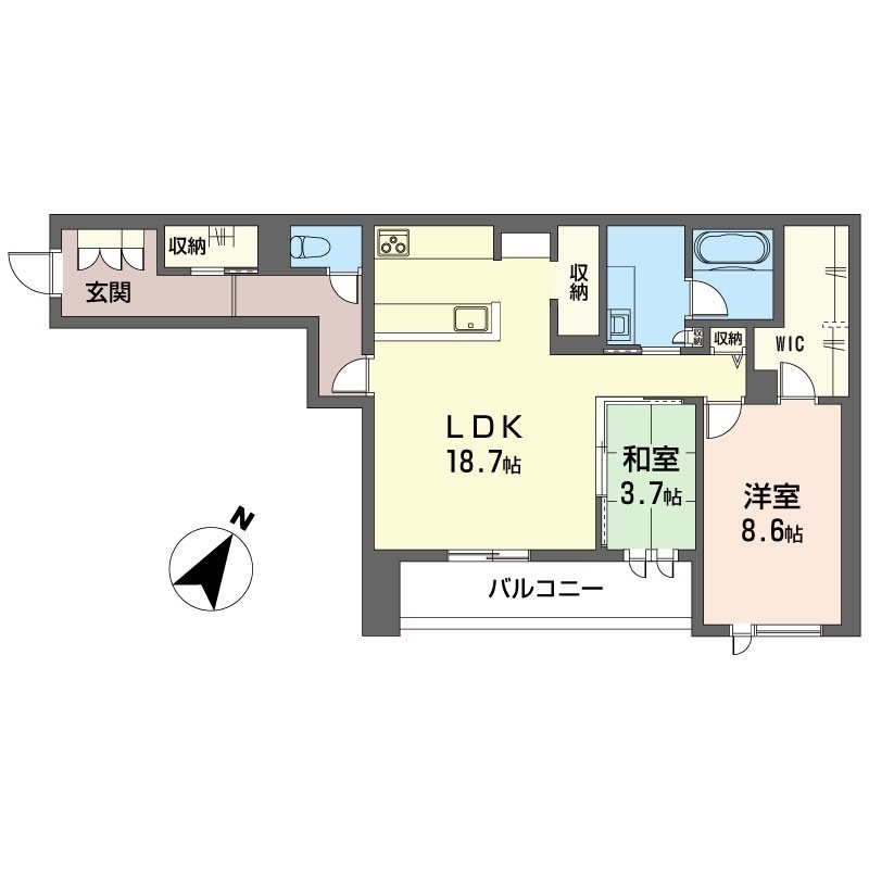 エルシエル 203号室 間取り